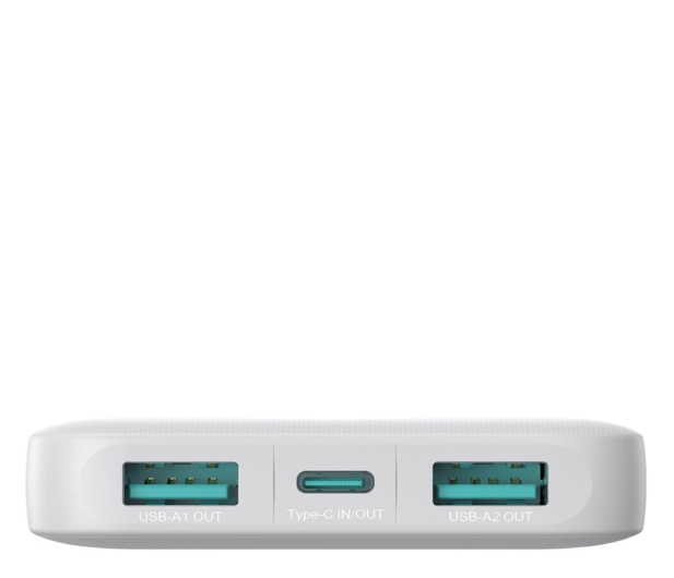 JoyRoom Powerbank 10000mAh 2.4A 2x USB-A 1x USB-C JR-PBF12 biały - 1287639 - zdjęcie 5